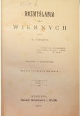 Rozmyślania dla wiernych Tom I, 1895r.