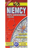 Niemcy laminowana mapa samochodowa 1:900 000