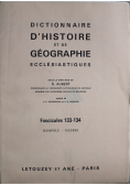 Dictionnaire D Histoire et de Geographie  Ecclesiastiques Fascicules 133 - 134
