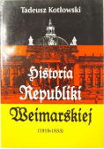 Historia Republiki Weimarskiej 1919 1933