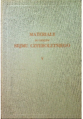 Materiały do dziejów Sejmu Czteroletniego Tom V