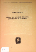 Polacy na wydziale lekarskim Uniwersytetu w Królewcu