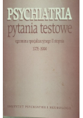 Psychiatria pytania testowe