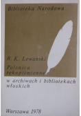 Polonica rękopiśmienne w archiwach i bibliotekach włoskich