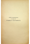 Wstęp szczegółowy do ksiąg św Starego Testamentu 1927 r