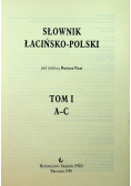 Słownik łacińsko polski Tom 1