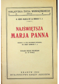 Najświętsza Marja Panna 1934 r.