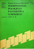 Terminologia polskiego pasterstwa górskiego