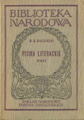 Bieliński pisma literackie wybór