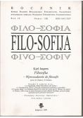Filo sofija Filozofia wprowadzenie do filozofii rok IX numer 1(9)