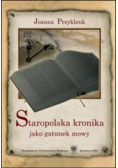 Staropolska kronika jako gatunek mowy