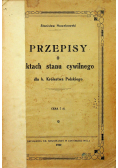 Przepisy o aktach stanu cywilnego 1932 r.