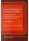 Drama Techniques in Language Learning