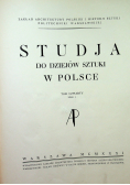 Studja do dziejów sztuki w Polsce 1931r