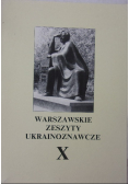 Warszawskie zeszyty Ukrainoznawcze X