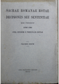 Sacrae Romanae Rotae Decisiones seu sententiae tom XXXVII 1945 r.