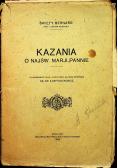 Kazania o Najśw Marji Pannie 1924 r.