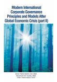 Modern International Corporate Governance Principles and Models After Global Economic Crisis (Part II)