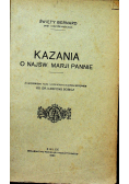 Kazania o Najśw Marji Pannie 1924 r