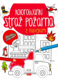Straż pożarna Kolorowanka z naklejkami
