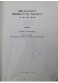 Bibliografia onomastyki polskiej