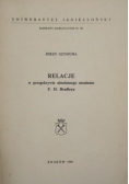 Relacje w perspektywie absolutnego monizmu F. H. Bradleya
