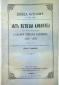 Akta metryki koronnej 1882 r