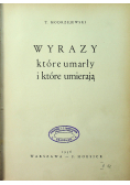 Wyrazy które umarły i które umierają 1936 r