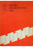Studia gramatyczne VIII