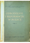Odrodzenie i reformacja w Polsce Tom V