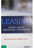 Leasing  Aspekty prawne,organizacyjne i ekonomiczne