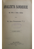 Z życia domowego szlachty Sandeckiej  / Arendy klasztoru starosandeckiego / Analekta sandeckie ok 1905 r.