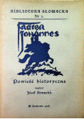 Frater Johannes Powieść historyczna 1936 r.