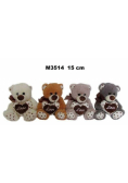 Miś z sercem 15cm MIX