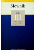 Słownik polsko-rosyjski rosyjsko-polski Tom III