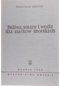 Paliwa , smary i woda dla statków morskich