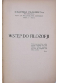 Wstęp do filozofji 1926 r.