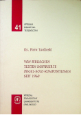 Von biblischen texten inspirierte orgel-solo-kompositionen seit 1960