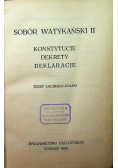 Sobór Watykański II Konstytucje Dekrety Deklaracje