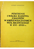 Położenie i walka klasowa chłopów w królewszczyznach
