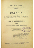 Kazania i przemowy pasterskie tom III 1910 r