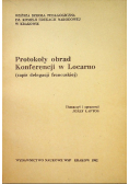 Protokoły obrad Konferencji w Locarno
