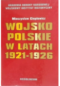 Wojsko polskie w latach 1921  - 1926 R.