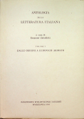 Antologia della Letteratura Italiana Volume I