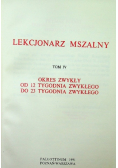 Lekcjonarz Mszalny Tom IV