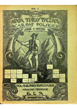 Mapa turystyczna Karpat Polskich Ark 1 1928 r.