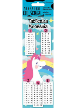 Zakładka edu-ściąga. Tabliczka mnoż. - jednorożec