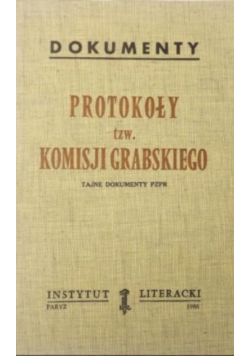 Dokumenty Protokoły tzw Komisji Grabskiego