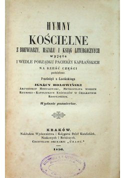 Hymny kościelne 1856 r.