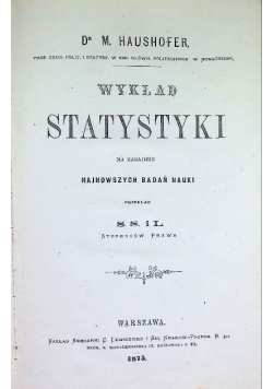 Wykład statystyki 1875